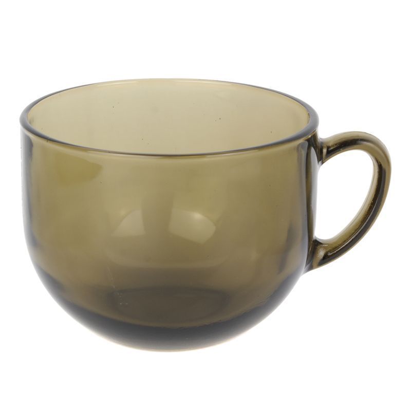 Бульонница 670мл стекло дымка GIGANTESCA с ручкой (27)