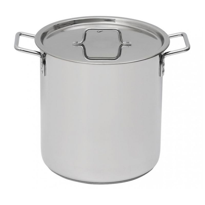 Кастрюля 11л нерж.сталь ОБЩЕПИТ высокая d25см h25см капс.дно ТРС КТ-ОБ-11В (1)