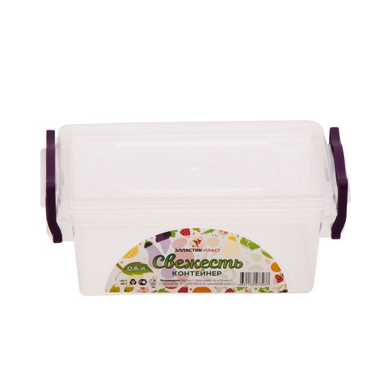 Контейнер пищевой 600мл 17,5*11,3*6,5см пластик мультибокс СВЕЖЕСТЬ прозрачный (80)