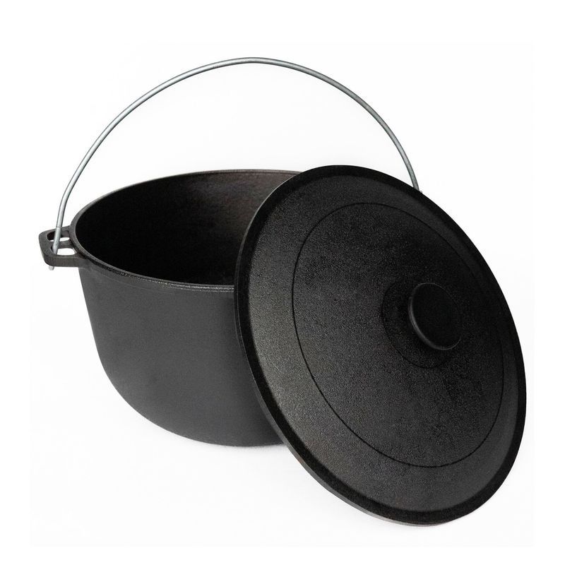 Казан чугун 6л с крышкой 26см h15,5см Туризм (1)