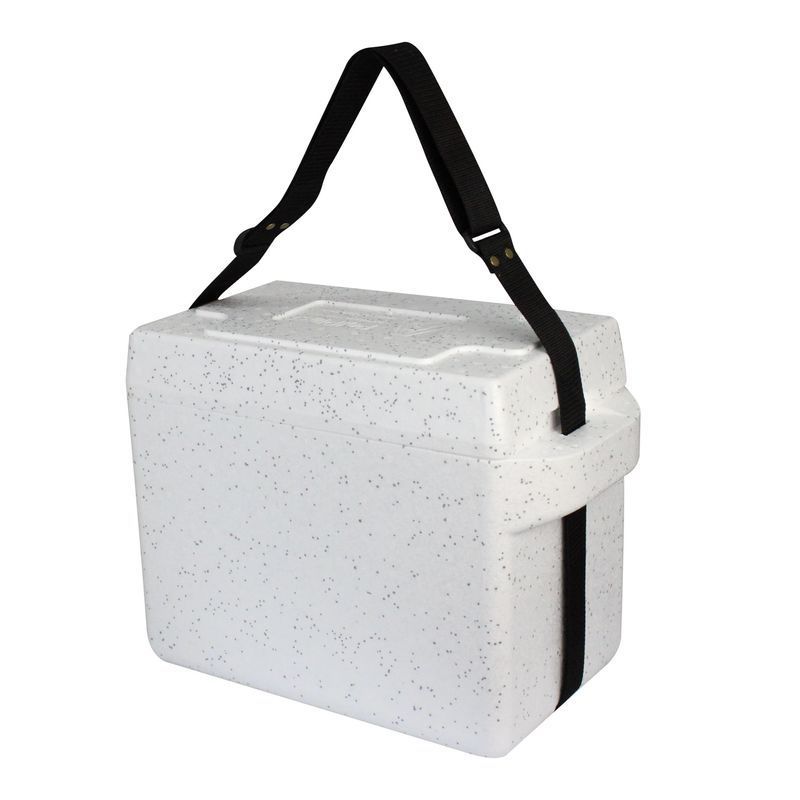 Термобокс полистирол 14л Icetime белый/мрамор (6)