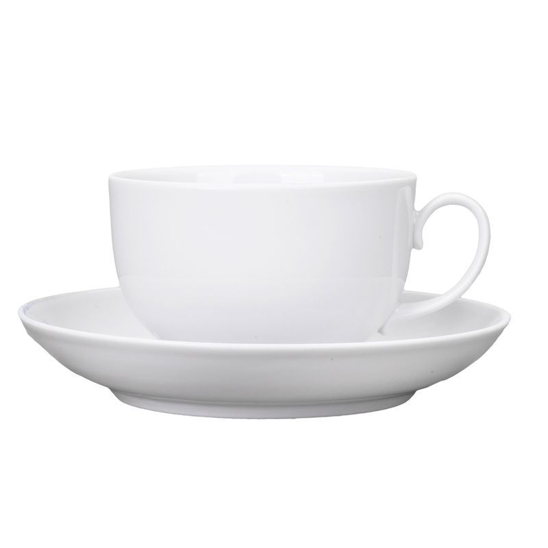 Чайный набор 2пр фарфор на 1 персону 210мл белый Янтарь (12)