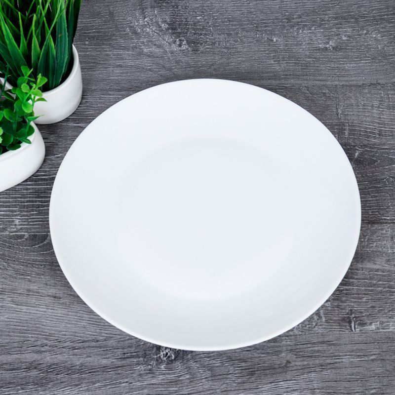 Тарелка мелкая 22см стеклокерамика белая обеденная FLYGP85 (6/48)