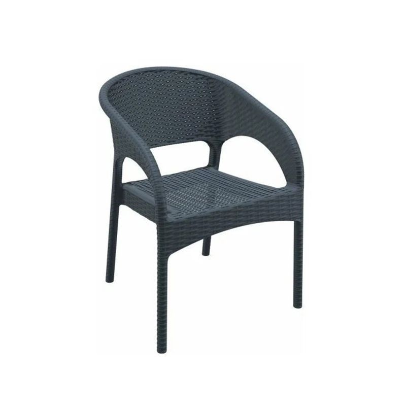 Кресло 58*62*80,5см пластик Rattan Ola dom антрацит нагрузка до 150кг (1)