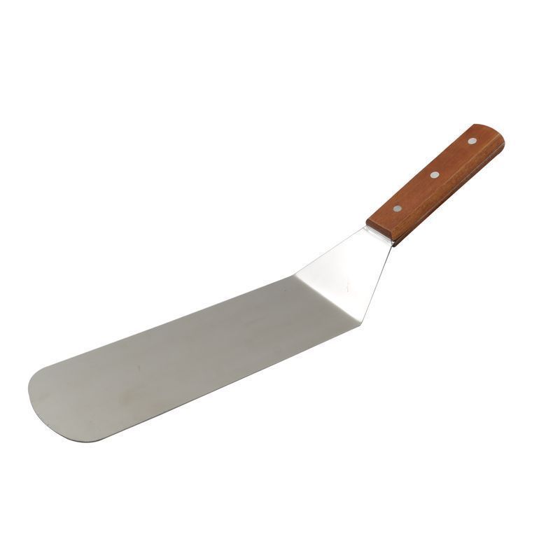 Лопатка кулинарная 35*7,2см металл/дерево сталь 304 (144)