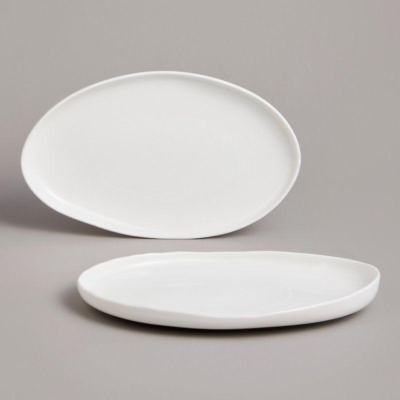 Блюдо набор 2пр 23,5*14*3см фарфор FASHION овальные (24)