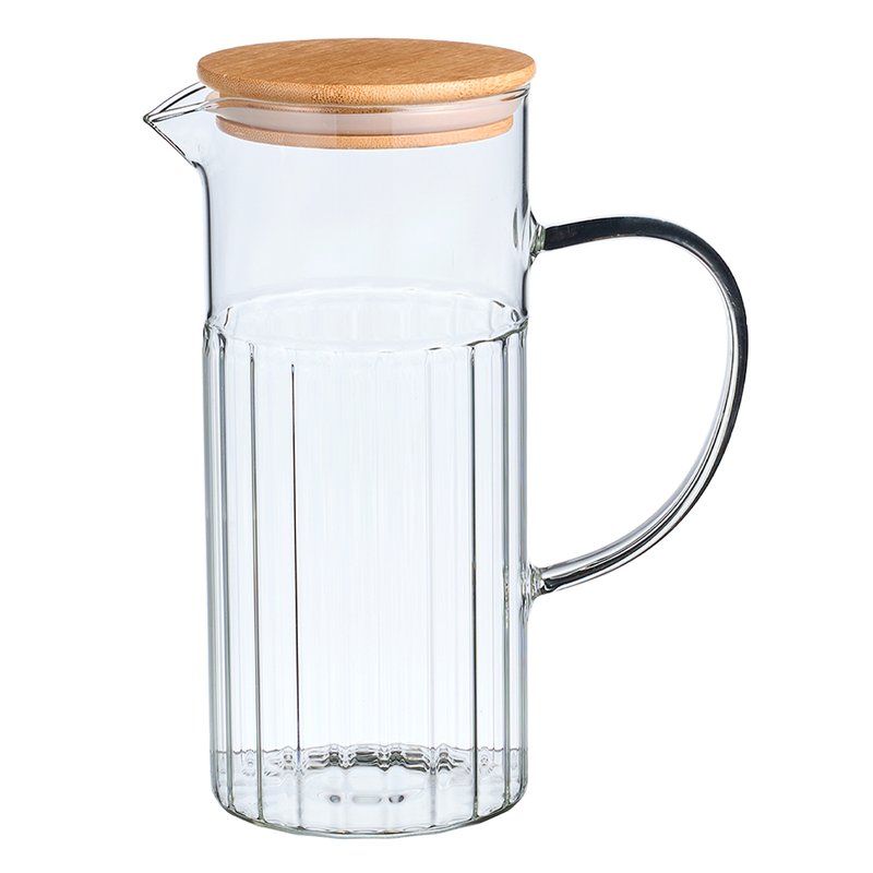 Кувшин 1130мл стекло Vertical с бамбук.крышкой (12)