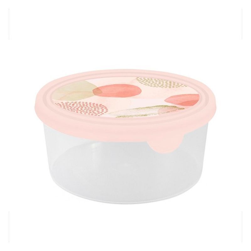 Контейнер пищевой 500мл пластик Plast Team Pastel круглый декор (28)