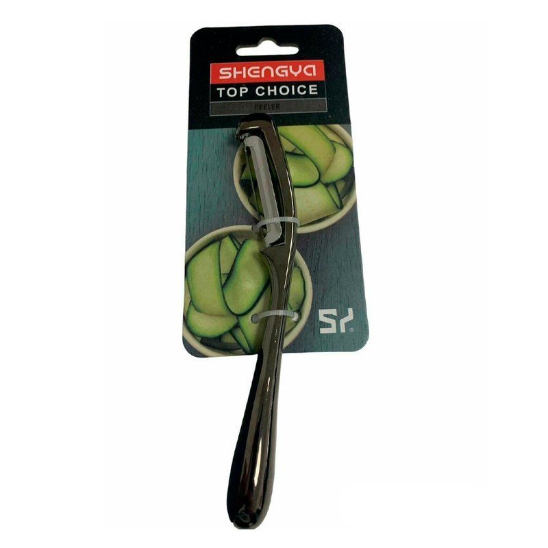 Овощечистка металл 16,5см черная E5111/JC-17408 (72)