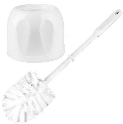 Ершик туалетный 16,5*16,5*37см пластик/нейлон Rock'n'Roll белый (30)