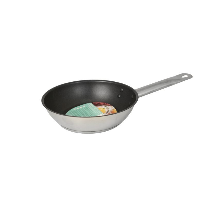 Сковорода 20см h6см нерж.сталь АП ОБЩЕПИТ без крышки толщ.0,6мм индукция ТРС КТ-ОБ-СА-20 (4)