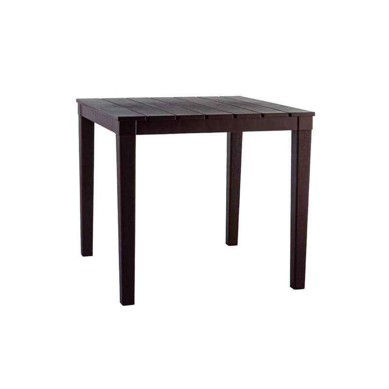 Стол квадратный пластик Прованс 80*80см на 4-х опорах h70см шоколадный (1)