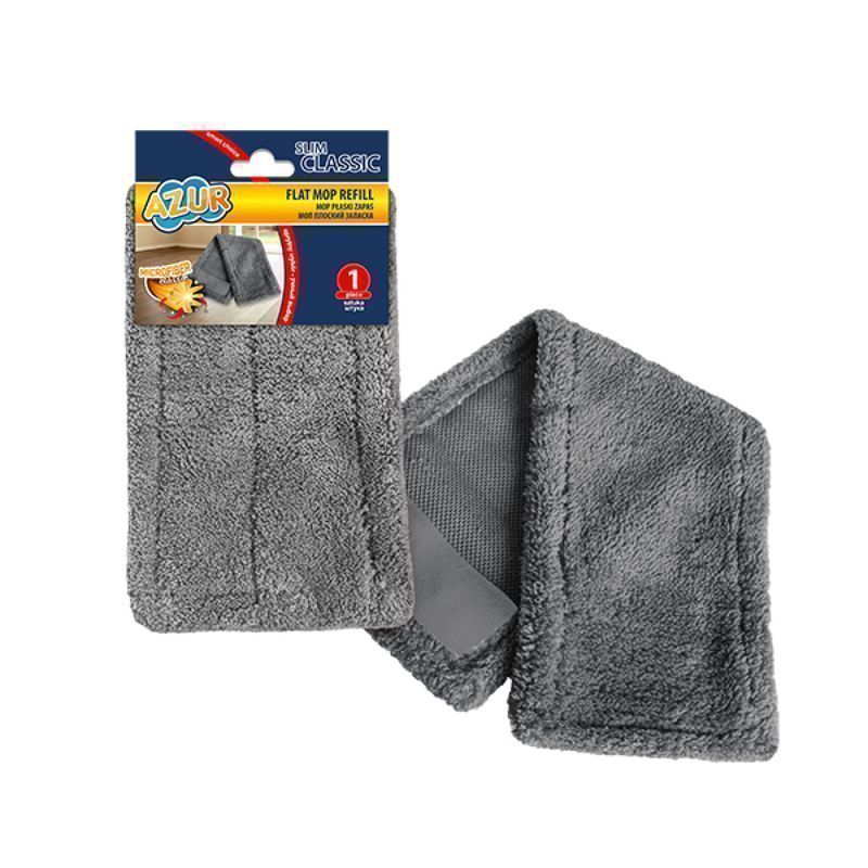 Насадка для швабры плоская 43*13см микрофибра КЛАССИК AZUR (48)