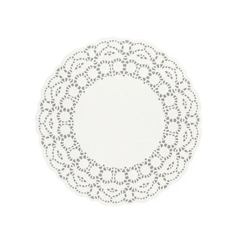 Салфетки сервировочные набор 250шт 14см бумага ажурные (20)