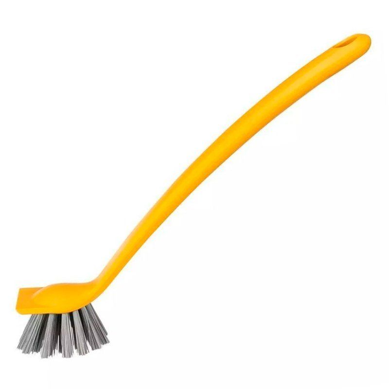 Щетка для посуды 24,7*3,7*4,2см пластик желтый (24)