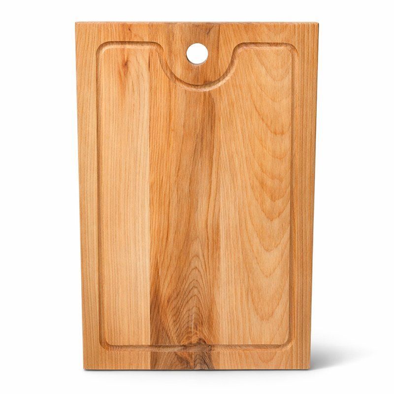 Доска разделочная 35*25см бук ХОЗЯЮШКА с канавкой большая 09-1 (10)