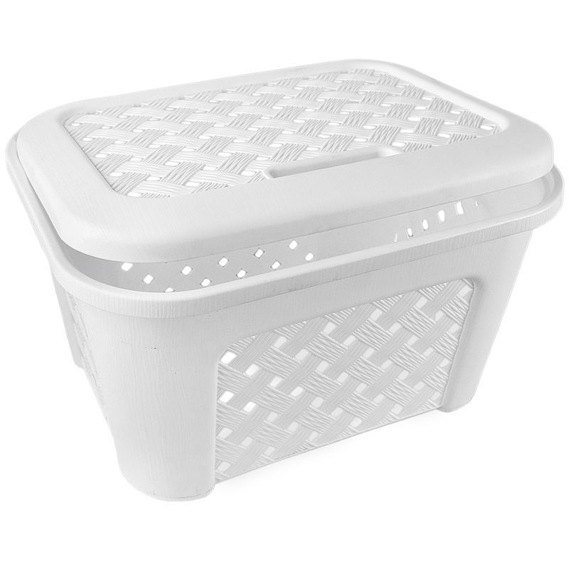 Корзина для белья 25л 435*340*270мм пластик ВИОЛА белый (10)