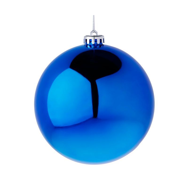Игрушка новогодняя на елку ШАР 14см пластик синий
