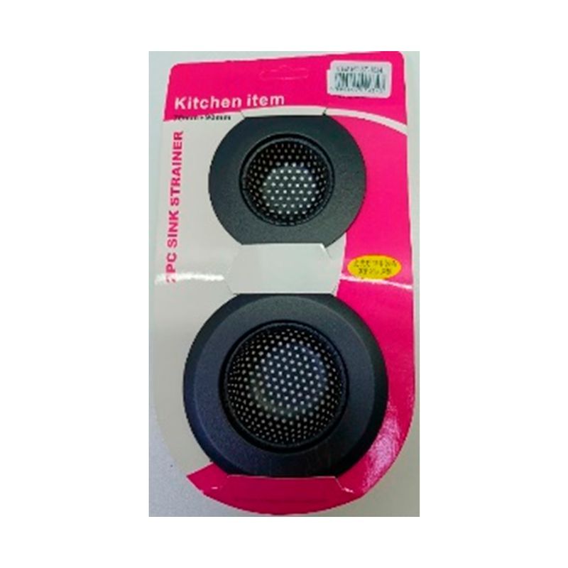 Ситечко в раковину 2шт 7/9см металл черный ST-1634 (288)