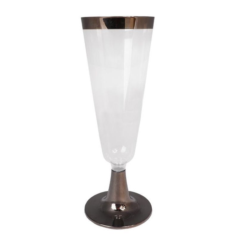 Фужер для шампанского 6шт 150мл пластик Сomplement прозрачный с серебряной полосой (6)