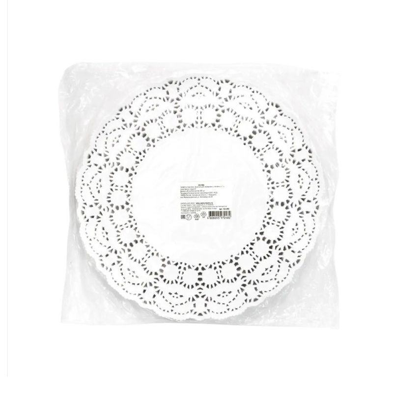 Салфетки сервировочные набор 250шт 28см бумага ажурная (8)