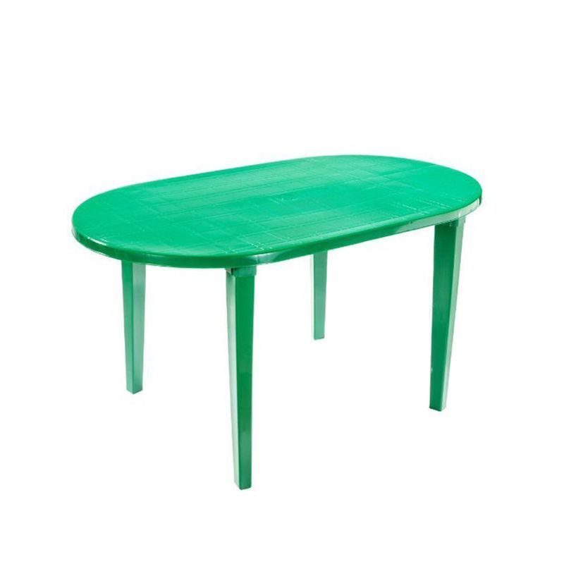 Стол овальный 1400*800*710мм пластик зеленый (1)