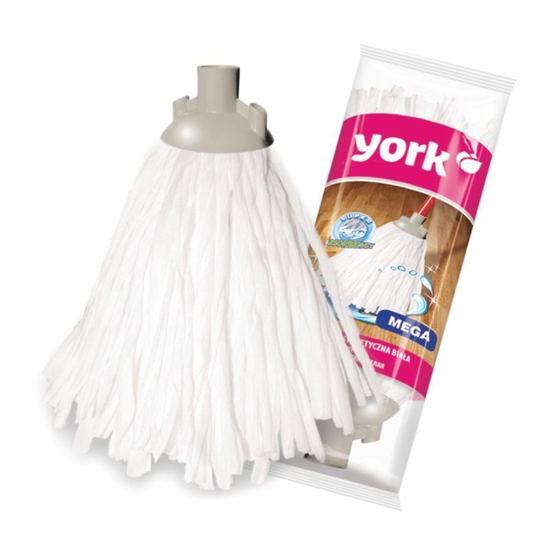 Насадка для швабры веревочная синтетика Мега белая YORK (40)