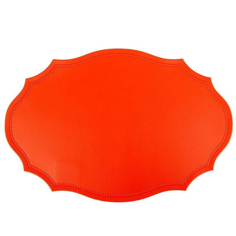 Салфетка сервировочная 45*30см полиуретан Экокожа оранжевая (4/240)