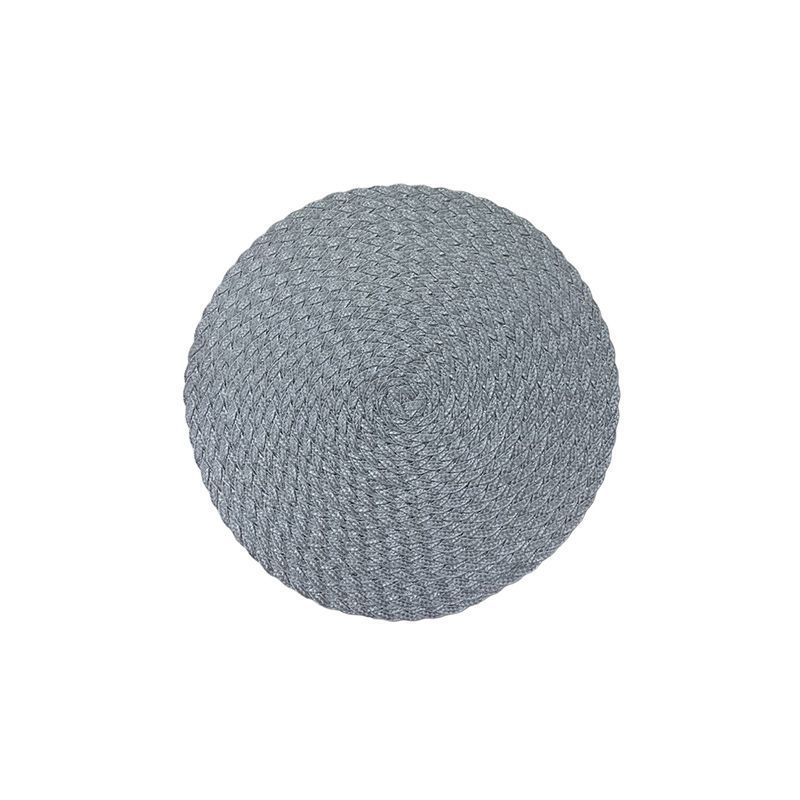 Салфетка сервировочная 39см пластик серебряная круглая JC-15256 (6/300)