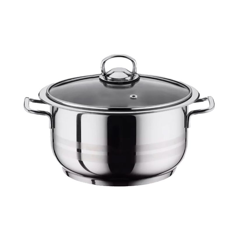 Кастрюля 5,6л нерж.сталь ВЕГА стекл.крышка 24см h14см арт.43020-24-0 (6)