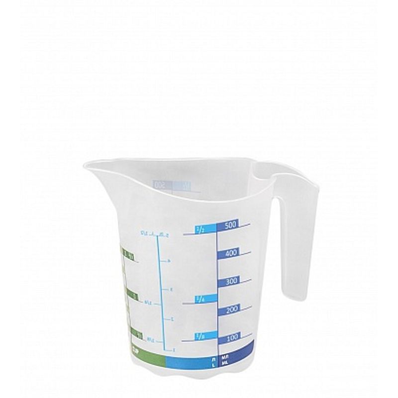 Мерная кружка 500мл пластик ДОМИНО прозрачная (60)