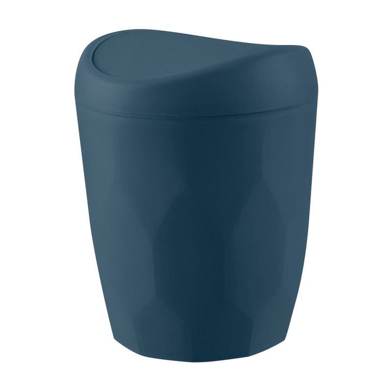 Контейнер для мусора настольный 1л пластик KeeРlex Light космический серый с подвижной крышкой (16)