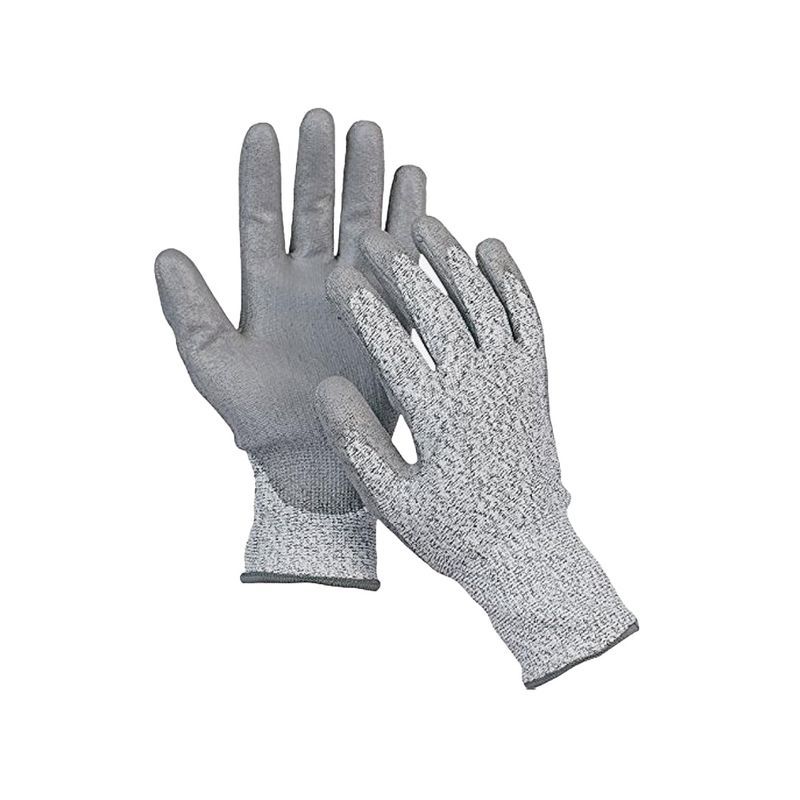 Перчатки рабочие противопорезные с полиуретаном 62гр (600)