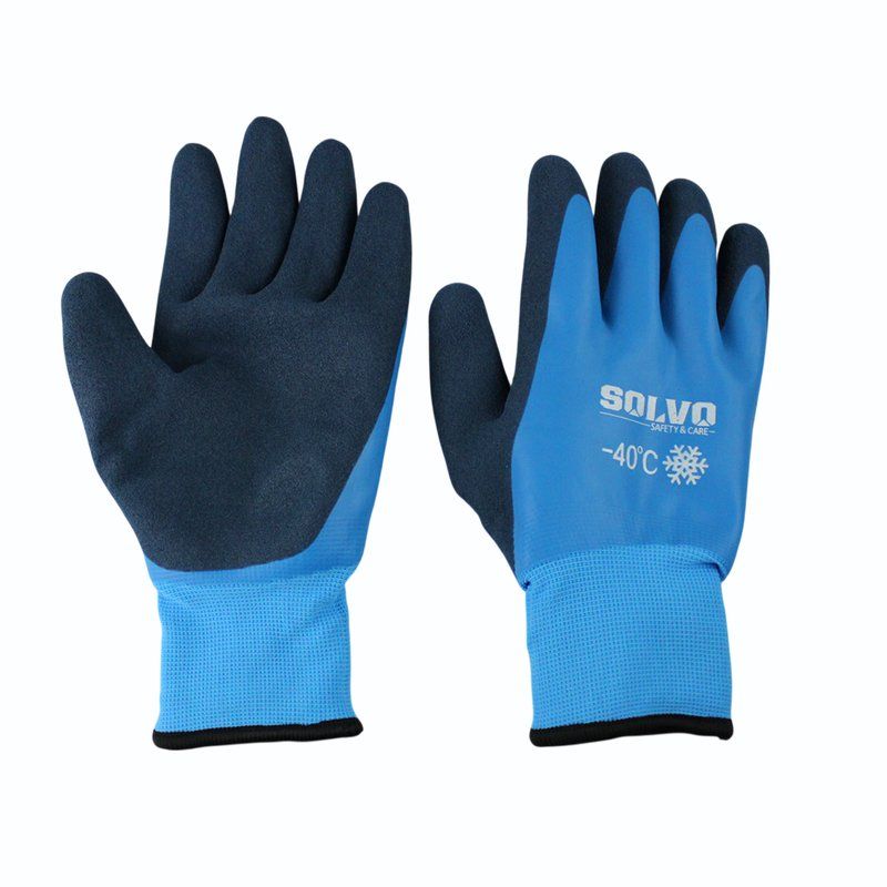 Перчатки рабочие нитриловые морозостойкие -40С полный облив SOLVO (200)