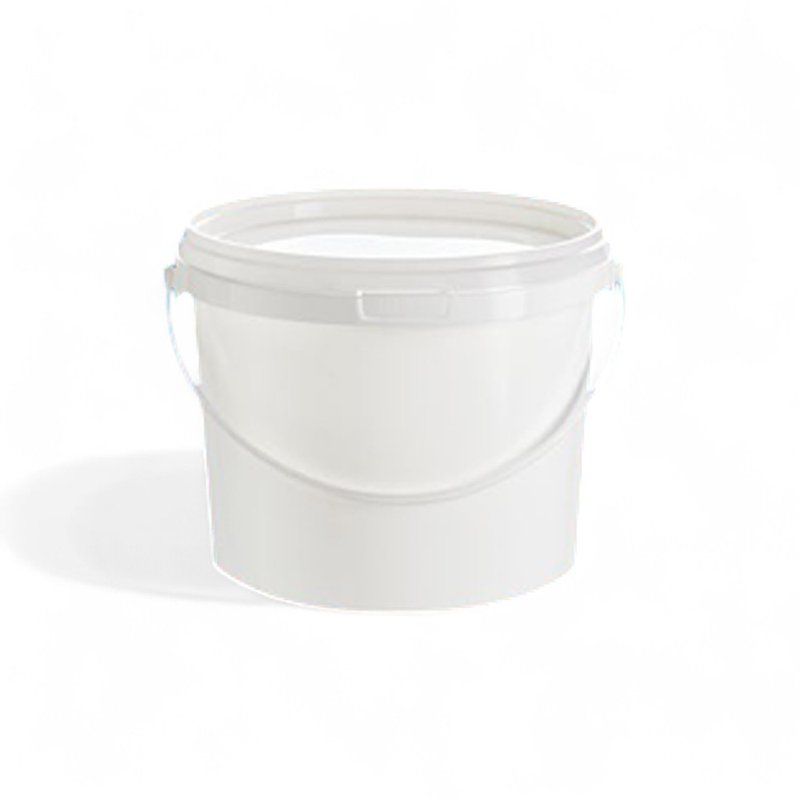 Ведро 2,3л пластик белое с крышкой