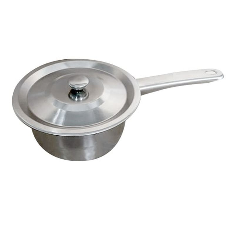 Ковш 1,35л нерж.сталь мет.крышка 18см с мет.ручкой (120)