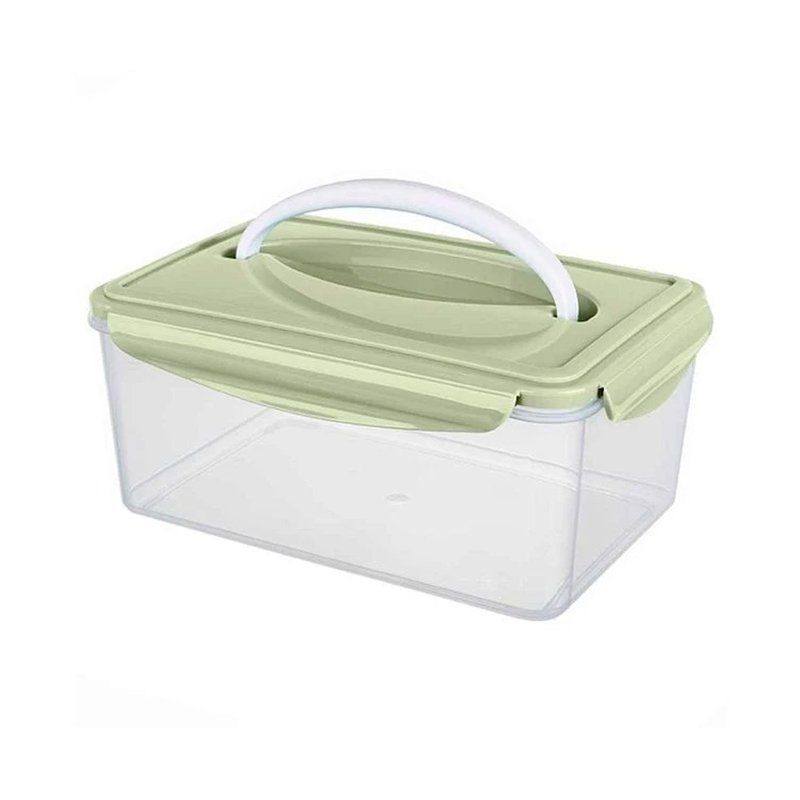 Контейнер пищевой 2,5л 235*168*105мм пластик СВЧ SMART LOCK герметичный зеленый (11)