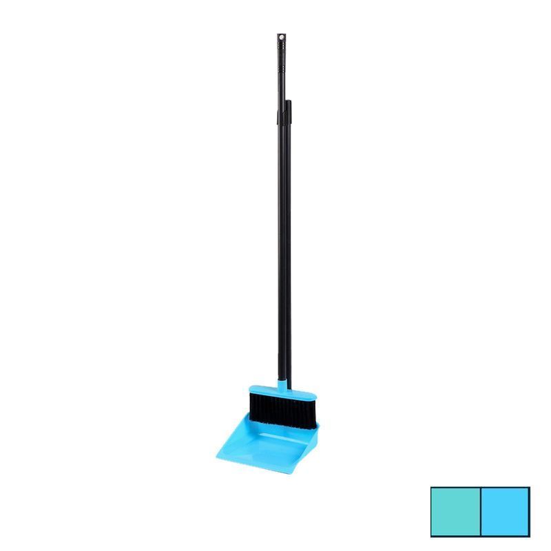 Набор Ленивка щетка для пола с совком 170*190*790мм пластик Disco аквамарин (64)