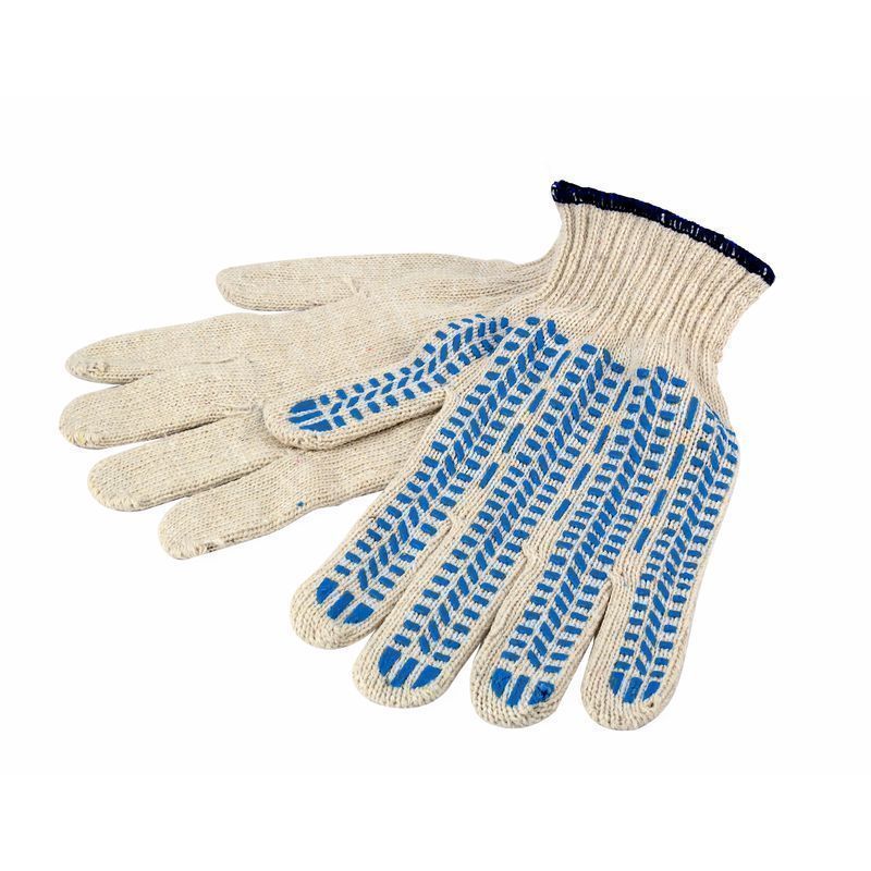 Перчатки рабочие х/б с ПВХ (5-х ниточные, 7,5кл.) (250)