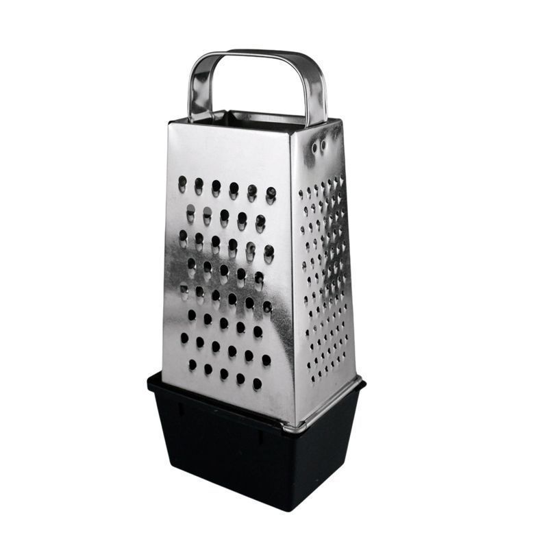 Терка 4 гранная 11*8,5*27см белая жесть с контейнером 450мл К01.002.01 (30)