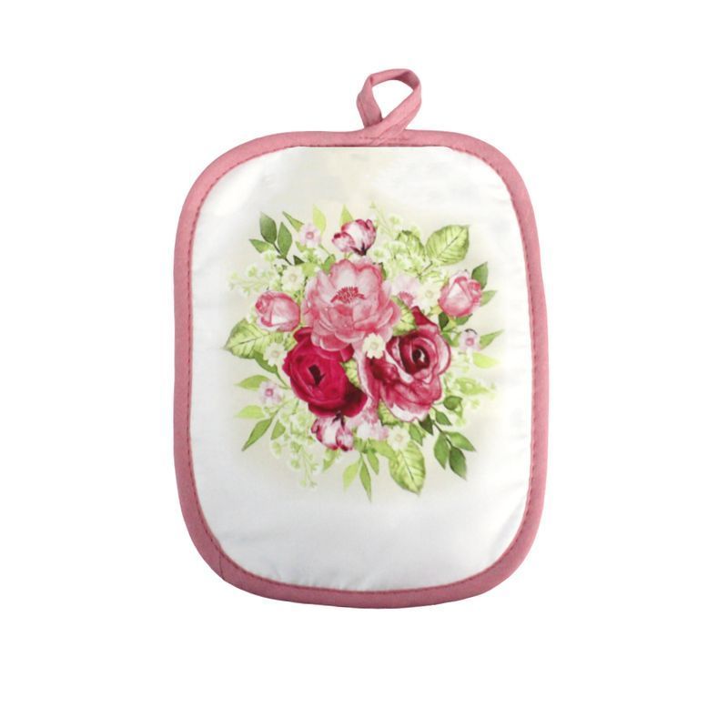 Прихватка 18*22см хлопок/полиэстер  РОЗЫ ДомВелл