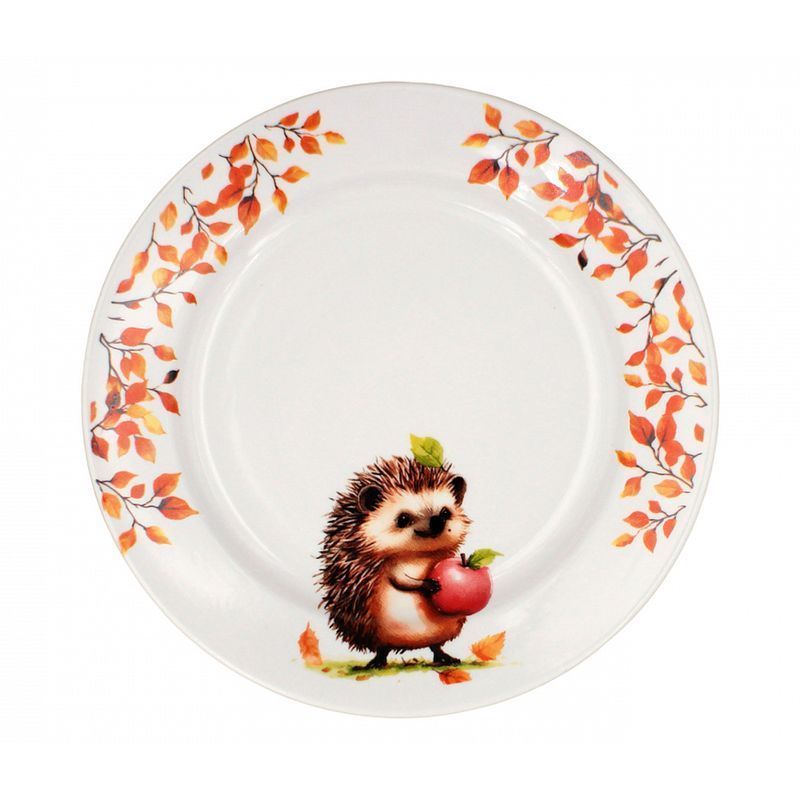 Тарелка детская мелкая 17,5см фарфор ЕЖИК гладкий край (30)