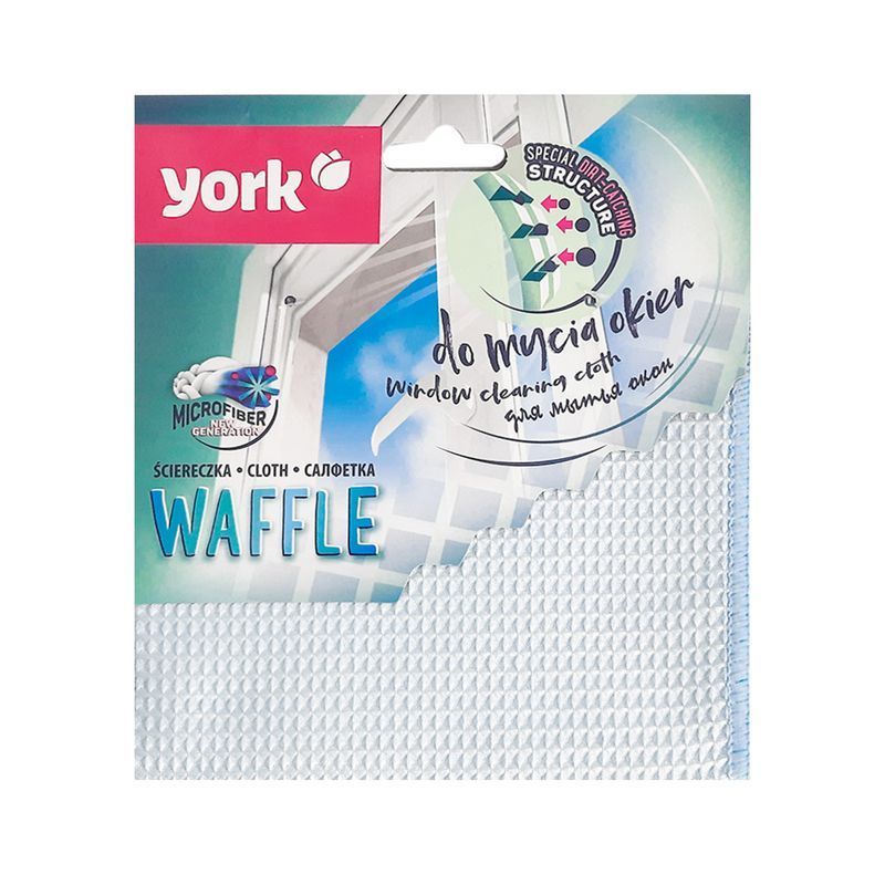 Салфетка для окон 35*35см микрофибра вафельная (24)
