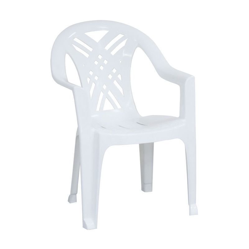 Кресло №6 66*60*84см пластик ПРЕСТИЖ белый max нагрузка до 120кг (1)