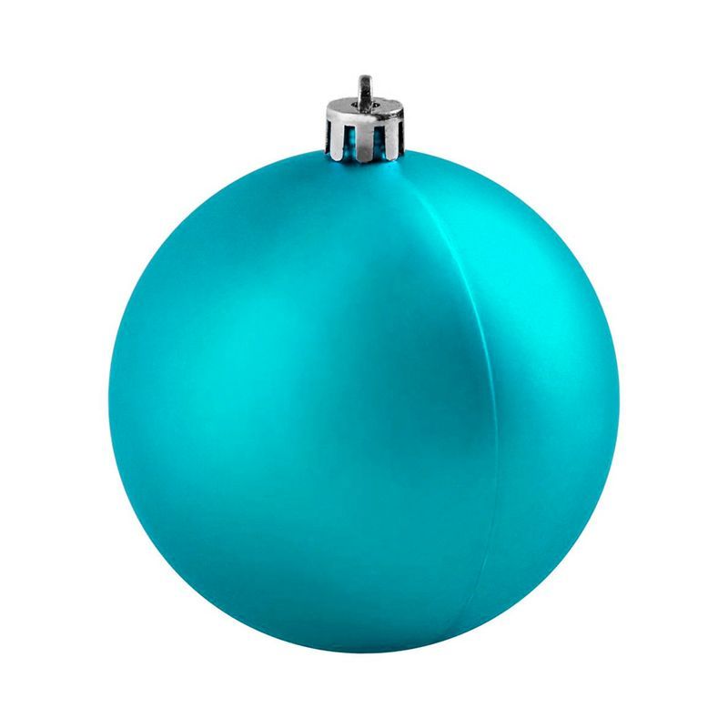 Игрушки новогодние на елку ШАР набор 24шт 4см пластик матовый бирюзовый (120)