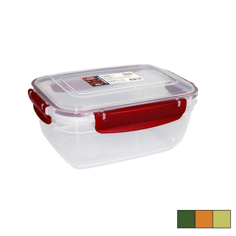 Контейнер пищевой 1,4л пластик МАСТЕР герметичный микс (24)