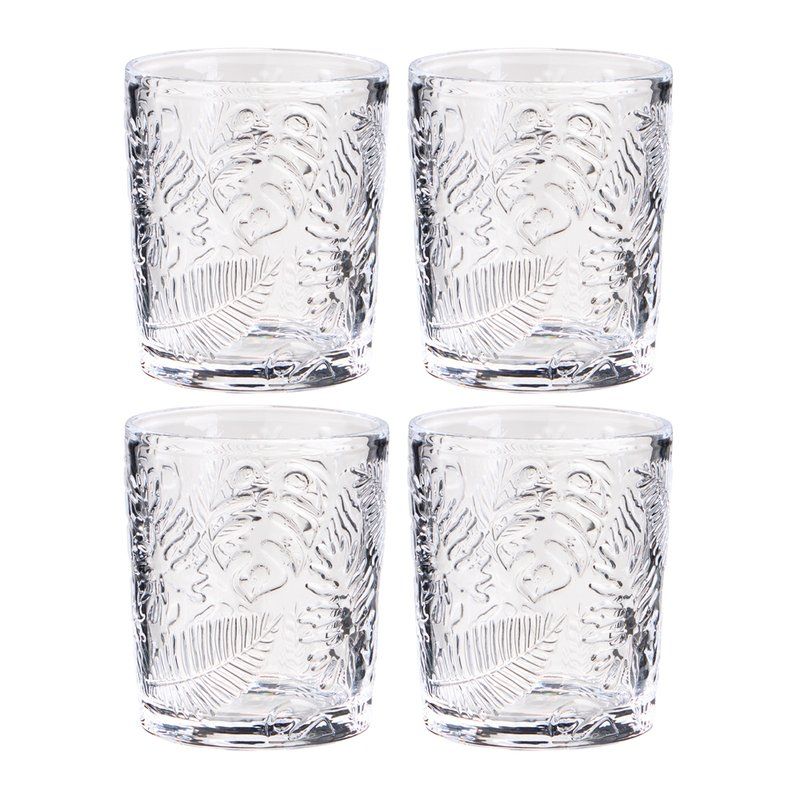 Стаканы набор 4шт 350мл стекло FLORA (12)