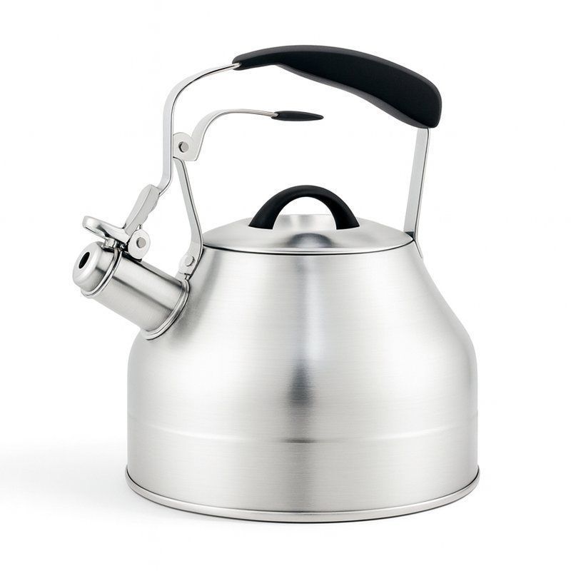 Чайник со свистком 3л нерж.сталь мет.подвижная ручка черная НМ55249(12)