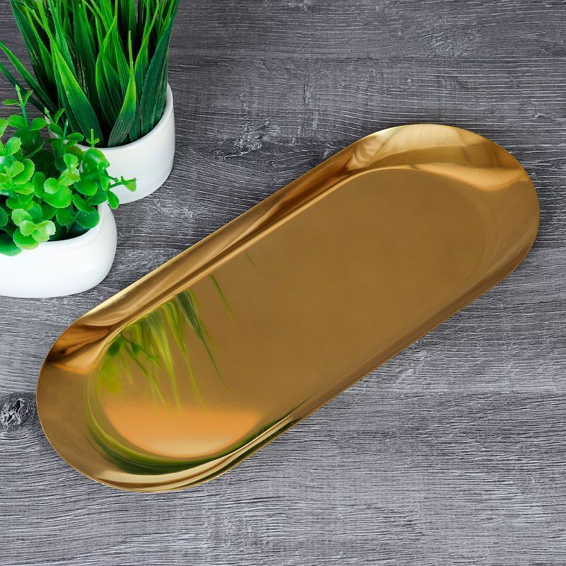 Блюдо 26*10,5см нерж.сталь овальное DA-129-gold (120)
