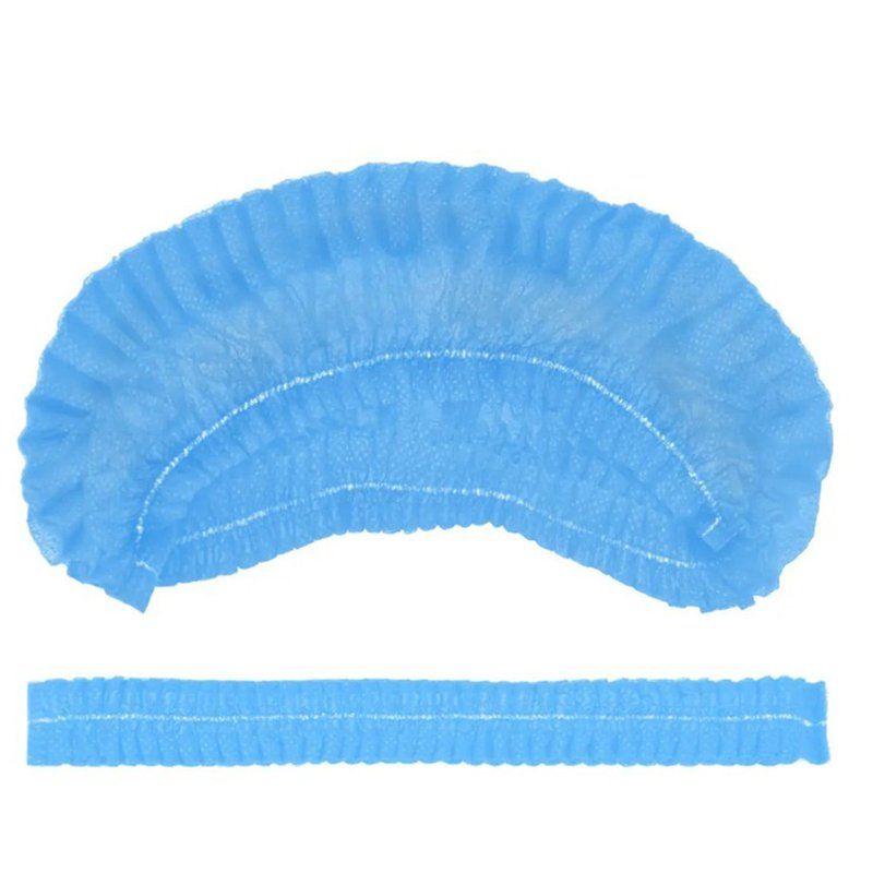 Шапочка Шарлотта 100шт нетканый материал голубая AVIORA (10)